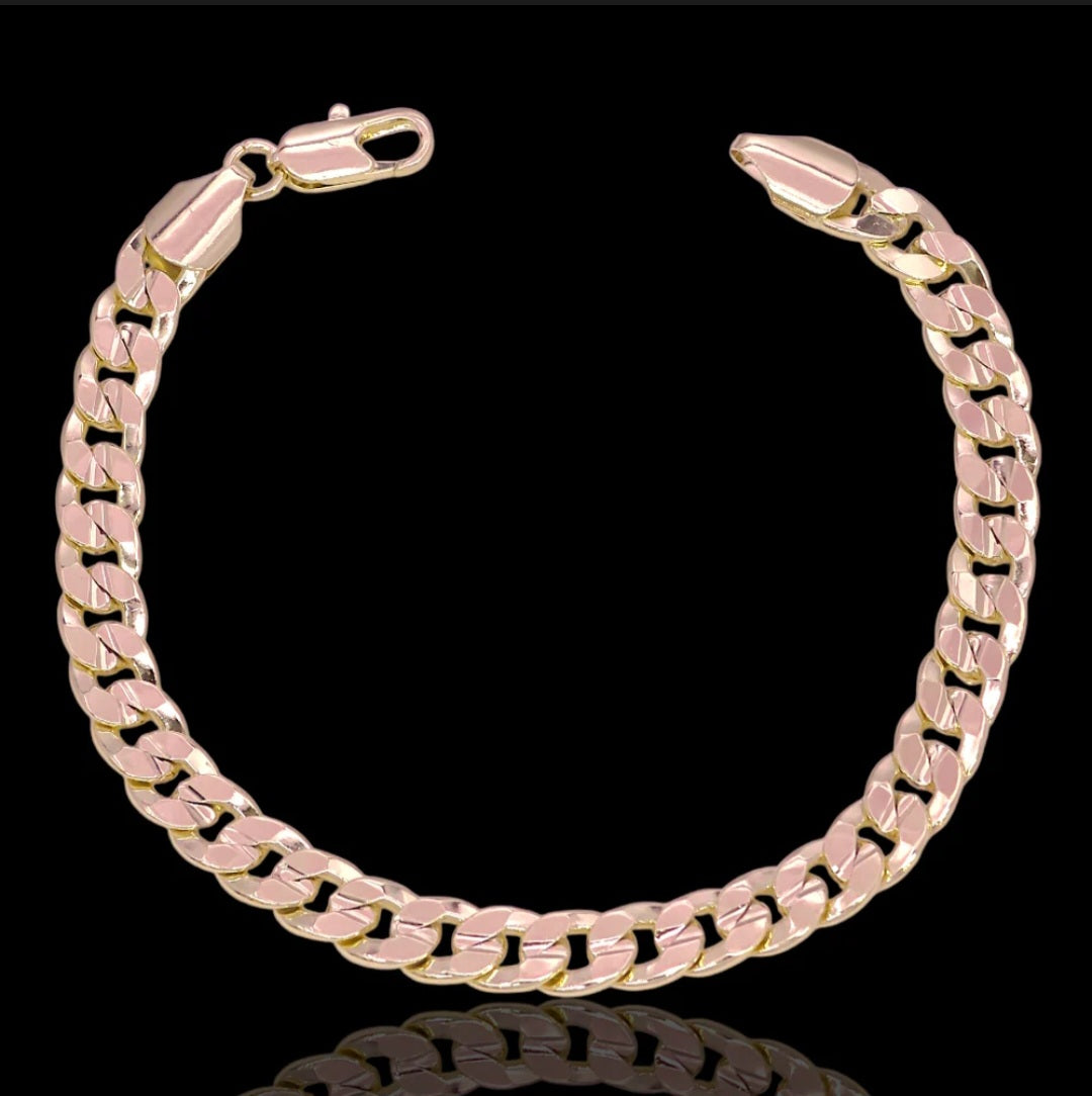 Pulsera Florentine Cut Cuban Bracele