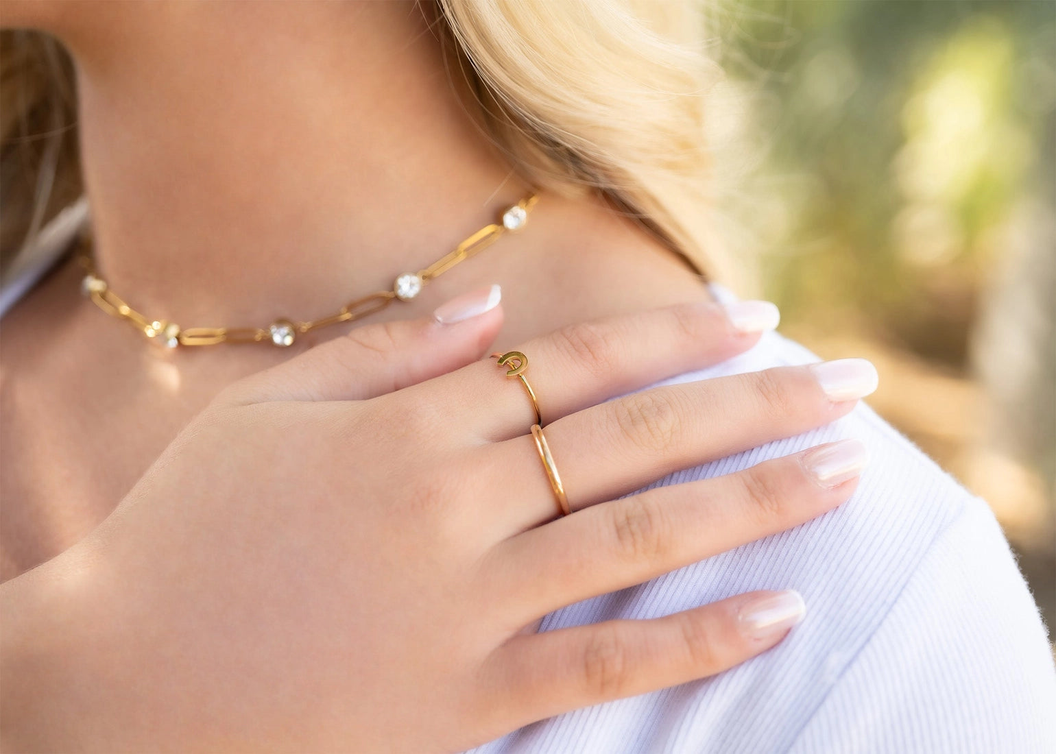 Collar de Estaciones "Crystal Luxe" en Acero Inoxidable de 18k