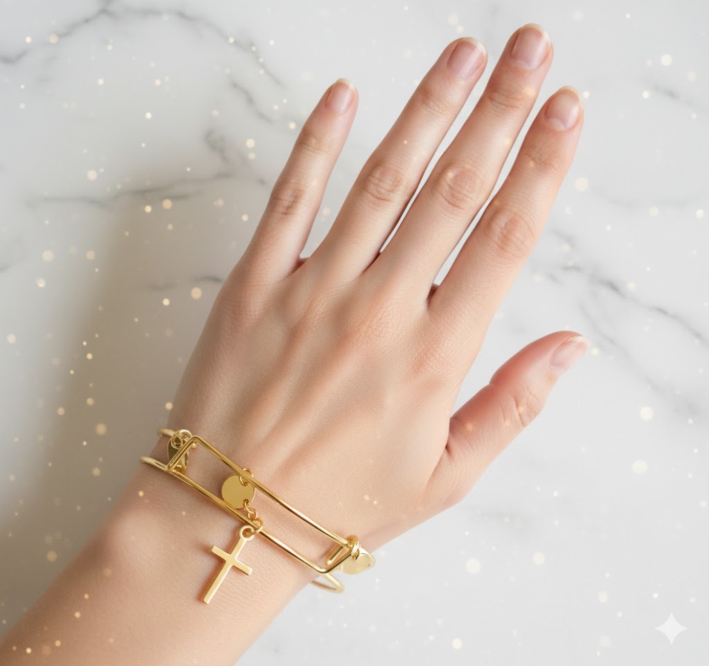 Pulsera Ajustable de Plata o oro Diseño Artesanal De Fe