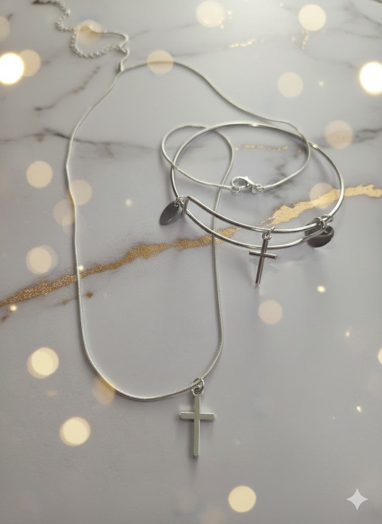 Pulsera Ajustable de Plata o oro Diseño Artesanal De Fe