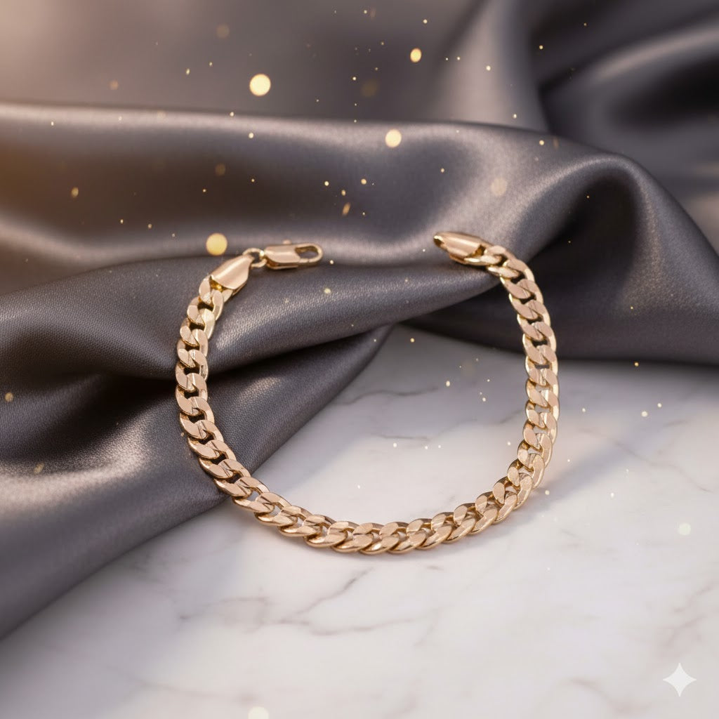 Pulsera Florentine Cut Cuban Bracele